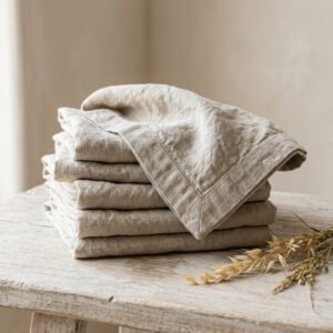 Washed Linen Table Napkins, Set of 6