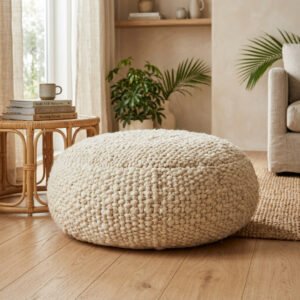 Handwoven Wool Floor Cushion