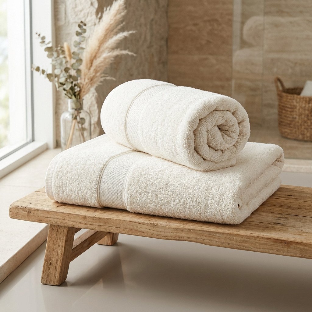 Turkish Cotton Bath Towels, Set of 2