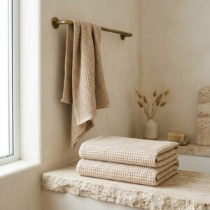 Waffle-Weave Hand Towels, Set of 3