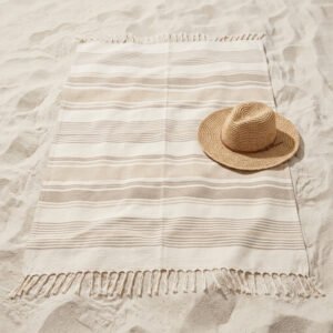 Turkish Beach Towel, Sandbar Stripe