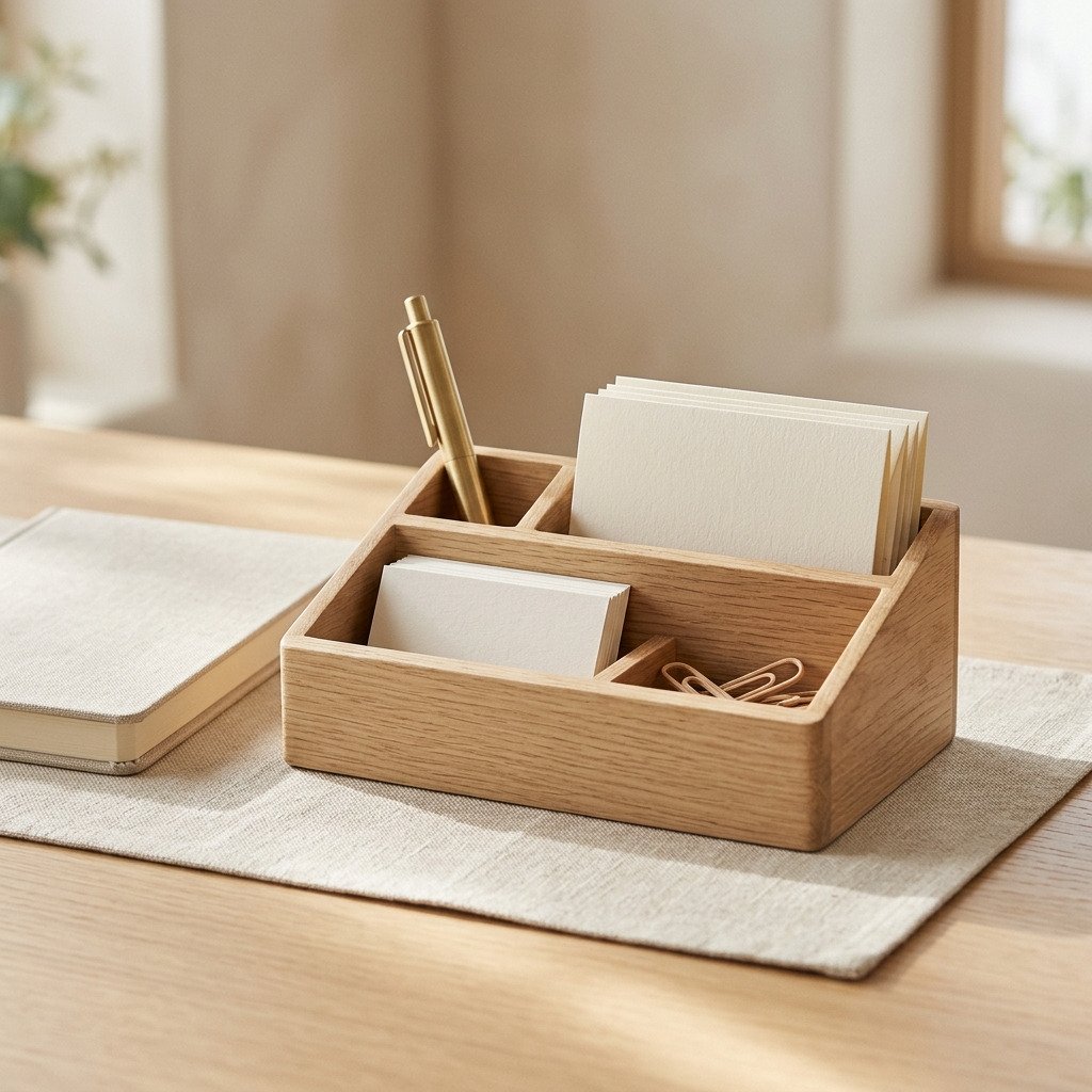 Oak Desk Organizer