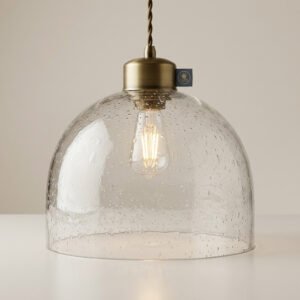 Handblown Glass Dome Pendant