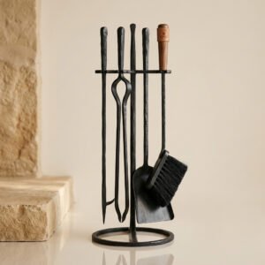 Hand-Forged Fireplace Tool Set