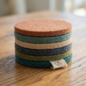 Wool Coasters, Set of 6
