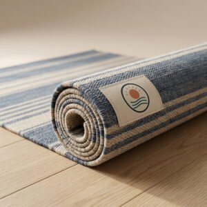 Handwoven Wool Flatweave Rug, 5×8