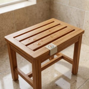 Solid Teak Shower Bench