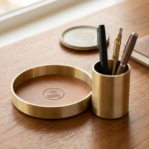 Brass Desk Organizer