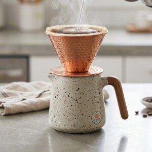 Copper & Stoneware Pour-Over Set