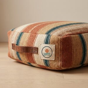 Wool Striped Floor Cushion