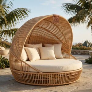 Rattan Canopy Daybed