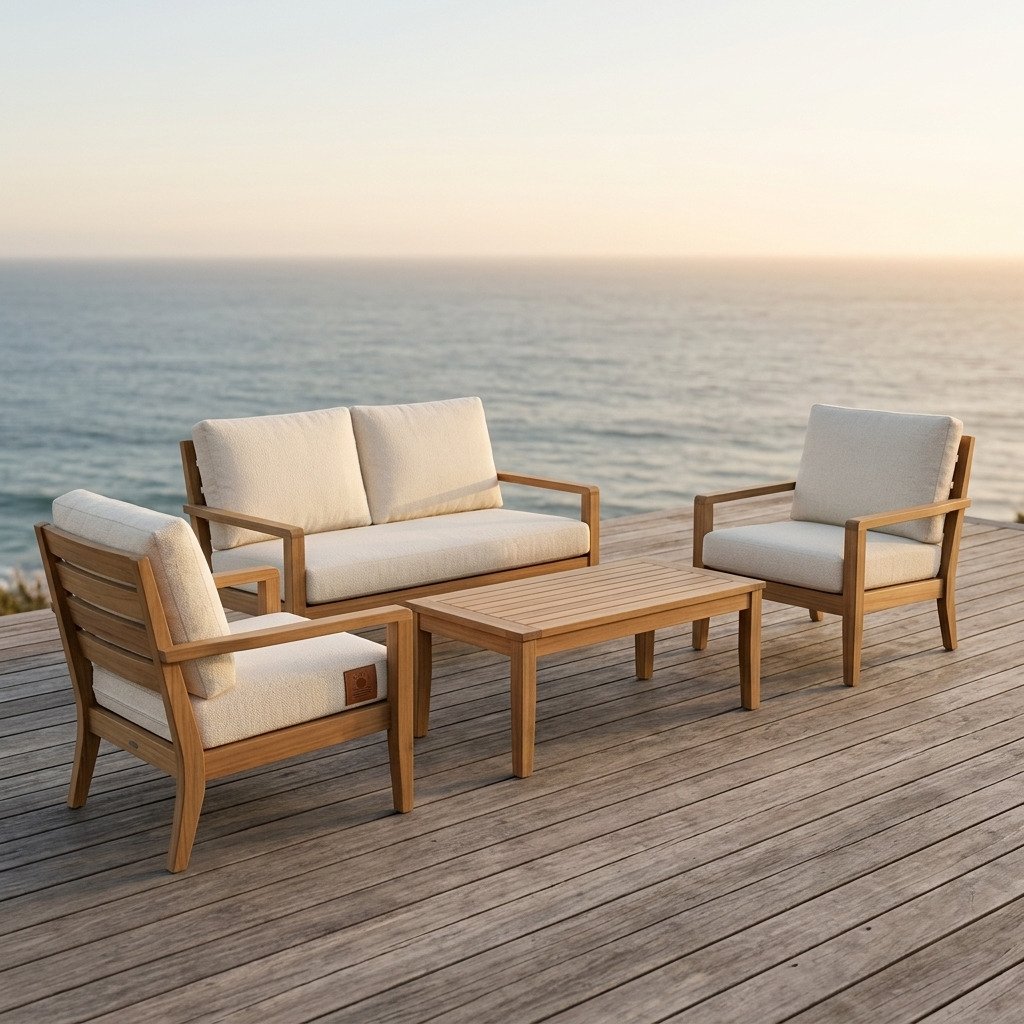 Teak 4-Piece Deep Seating Set